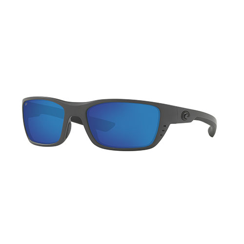 Whitetip Matte Gray Sunglasses w/ Polarized 580P Blue Mirror Lens