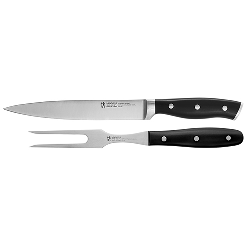 Forged Accent 2pc Carving Set Black