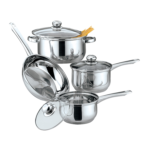 7pc Family Size Stainless Steel Cookware Set