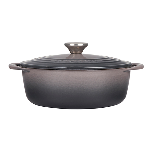 2.75qt Shallow Round Cast Iron Oven, Oyster