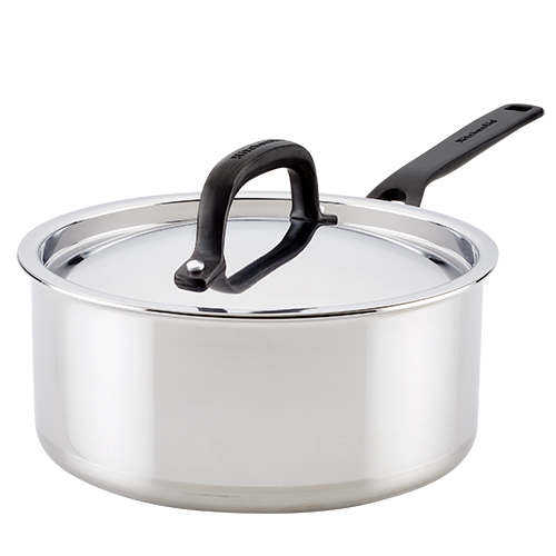 5-Ply Clad Stainless Steel 3qt Saucepan w/ Lid