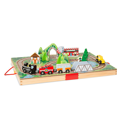 Take-Along Railroad Wooden Toy Set, Ages 3+ Years