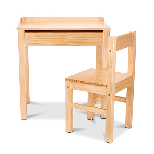Kids Lift-Top Desk and Chair, Wood