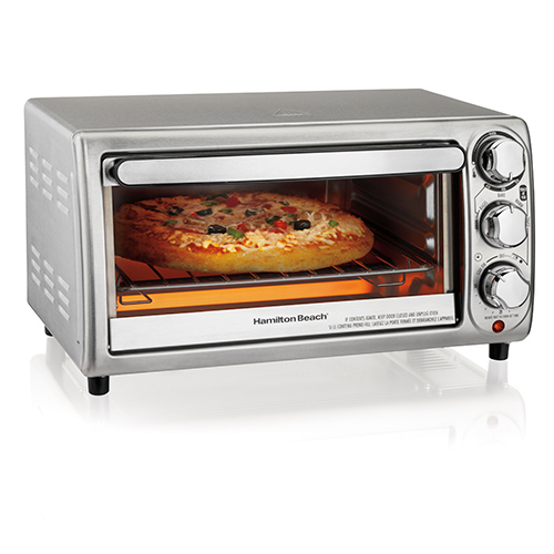 4-Slice Silver Toaster Oven