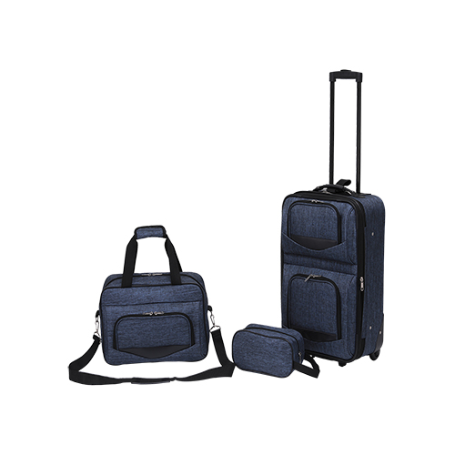 3pc Luggage Set, Denim Blue