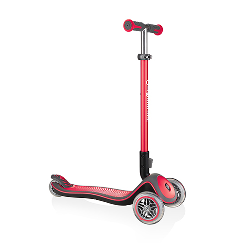 Elite Deluxe Foldable 3-Wheel Youth Scooter, Red