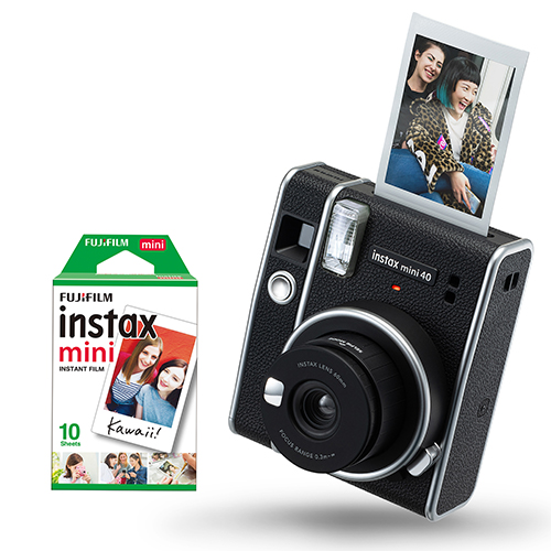 Instax Mini 40 Instant Camera w/ 10 Count Film, Black