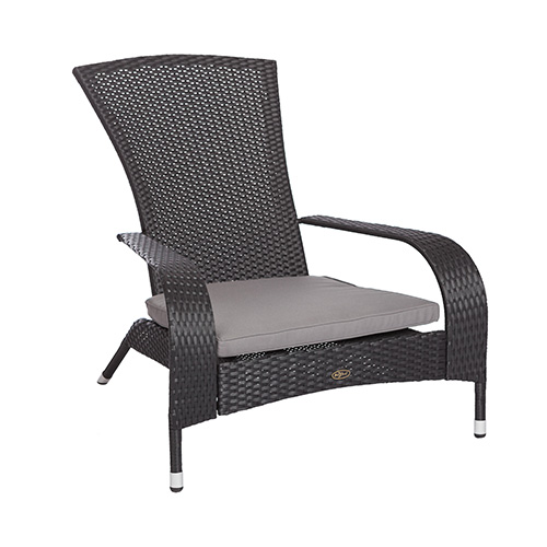 Coconino Wicker Adirondack Chair, Black