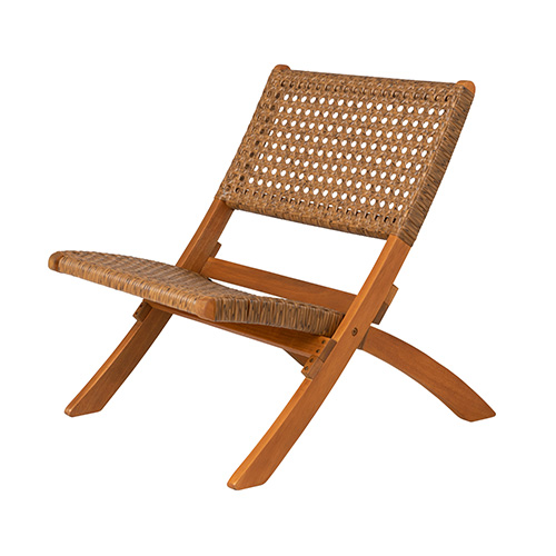 Sava Indoor/Outdoor Folding Chair, Tan Wicker