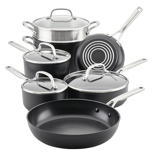 11pc Hard-Anodized Induction Cookware Set