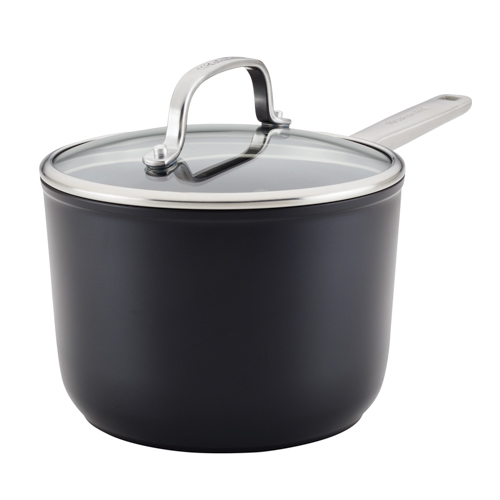 3qt Hard Anodized Induction Nonstick Covered Saucepan