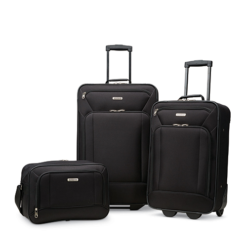 3pc Fieldbrook XLT Nested Luggage Set, Black