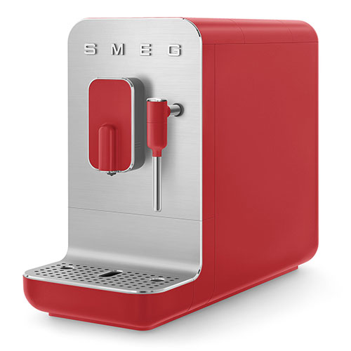 50's Retro-Style Fully Automatic Coffee Machine w/ Steamer, Red