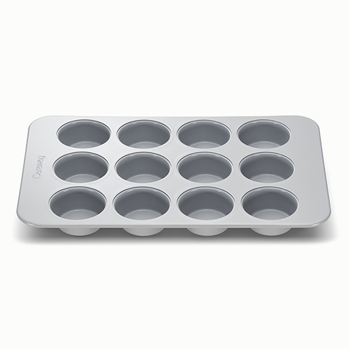 12 Cup Nonstick Ceramic Muffin Pan, Gray