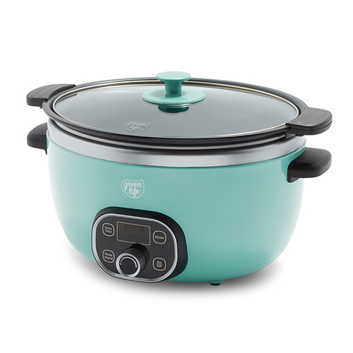 Healthy Cook Duo 6qt Nonstick Slow Cooker, Turquoise