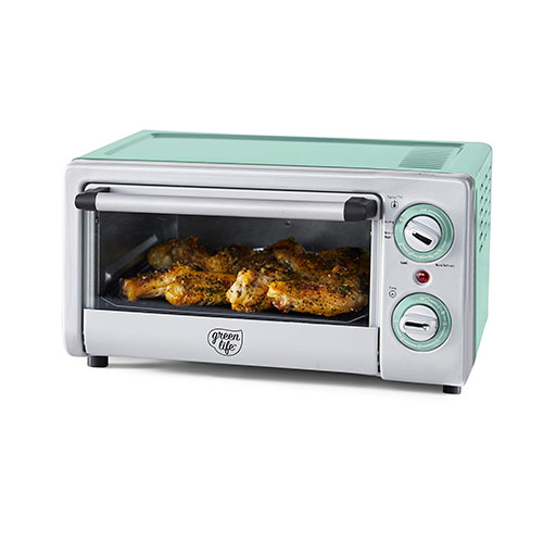 Compact Air Fryer Oven, Turquoise