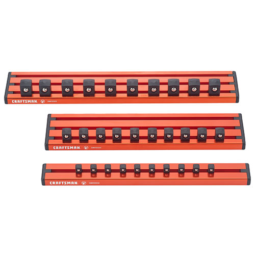 3pc V-Series Magnetic Orange Socket Rails