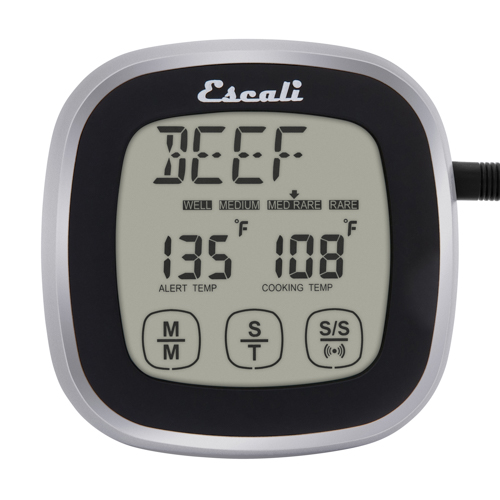 Touchscreen Thermometer & Timer, Black