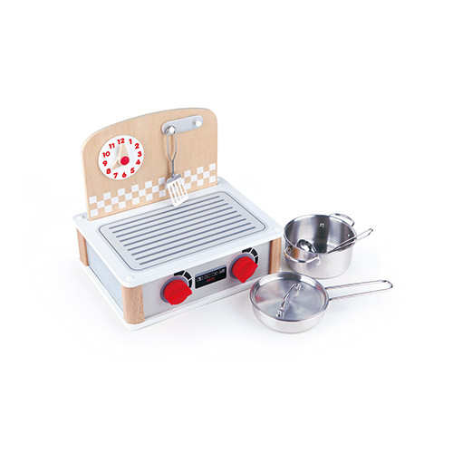 2-in-1 Toy Kitchen & Grill Set, Ages 3+ Years