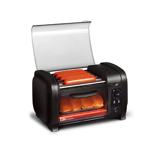 Hot Dog Roller/Toaster Oven, Black