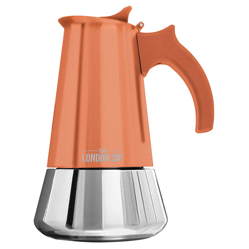6 Cup Stainless Steel Stovetop Espresso Maker, Copper