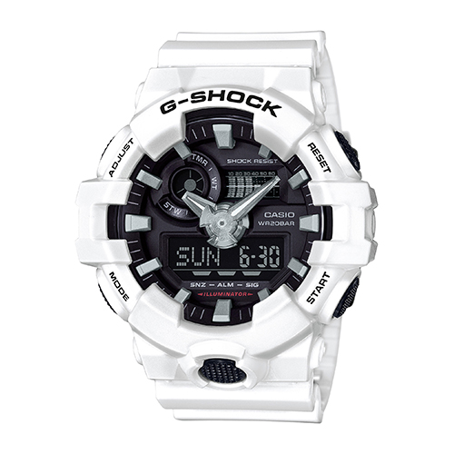 G-Shock Ana-Digi Watch, White/Black