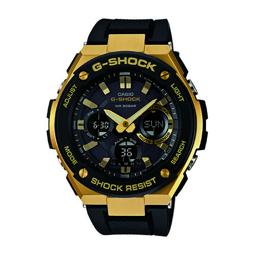 G-Shock G-Steel Solar Watch, Black/Gold
