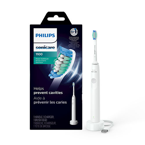 1100 Series Sonic Electric Toothbrush, White Gray