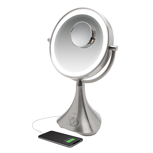 Lux Pro Rechargeable Vanity Speaker w/ Bluetooth, Speakerphone, USB Charging