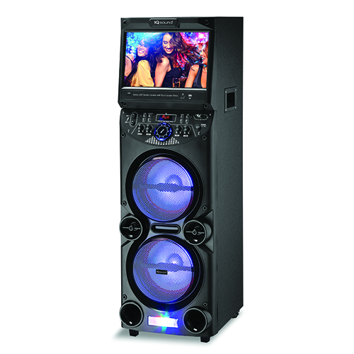 2 x 10" Pro DJ Bluetooth Karaoke Speaker w/ 14" Touchscreen Tablet