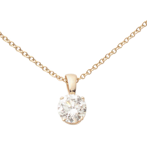 14k Yellow Gold Diamond Necklace, .10ct