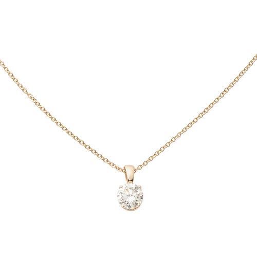 14k Yellow Gold Diamond Necklace, .20ct