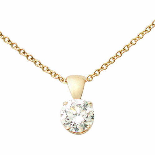 14k Yellow Gold Diamond Necklace, .25ct
