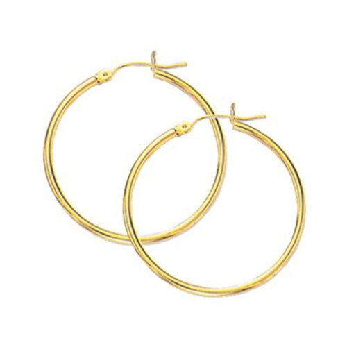 14k Yellow Gold 30mm Hoop Earrings