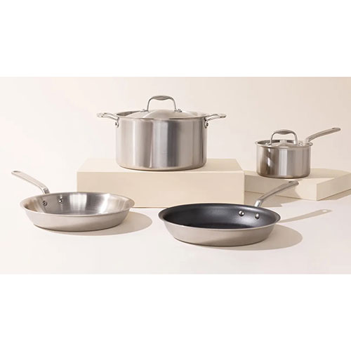 6pc 5-Ply Stainless Clad Cookware Set