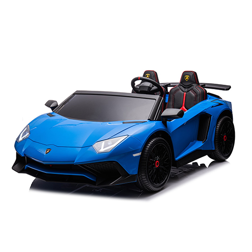 24V Lamborghini Aventador 2 Seat Ride-On Toy Car, Blue