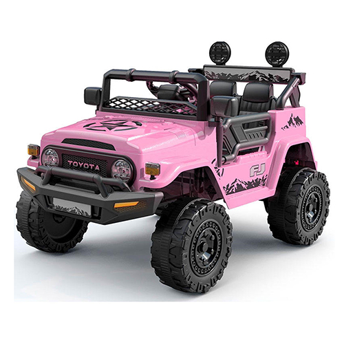 12V Toyota FJ Cruiser Ride-On Toy Car, Pink