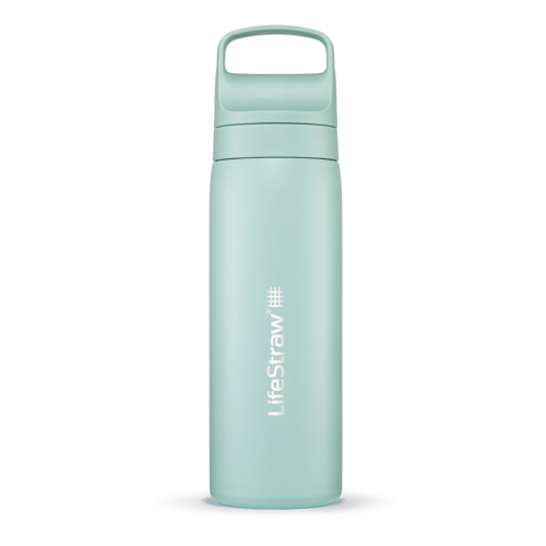 LifeStraw Go 18oz Stainless Steel Water Filter Bottle, Seaform