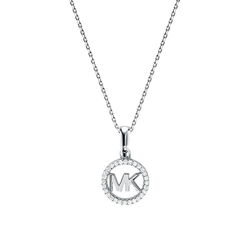 Sterling Silver Kors Logo Necklace