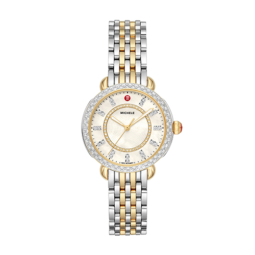 Ladies Sidney Classic Two-Tone 150 Diamond Watch, White MOP Dial