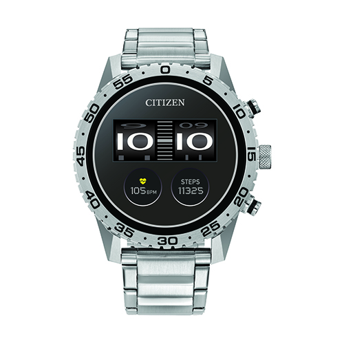 CZ Smart Sport YouQ Silver-Tone Stainless Steel Smartwatch
