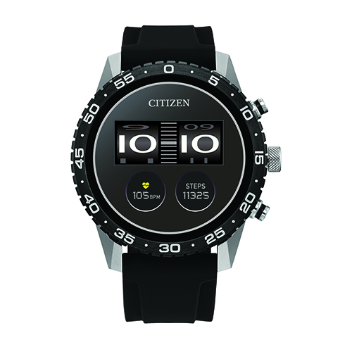 CZ Smart Sport YouQ Silver & Black Silicone Strap Smartwatch