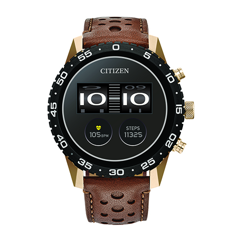 CZ Smart Sport YouQ Rose Gold & Brown Leather Strap Smartwatch