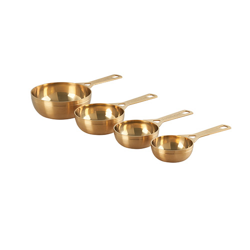 4pc Gold Measuring Cup Set