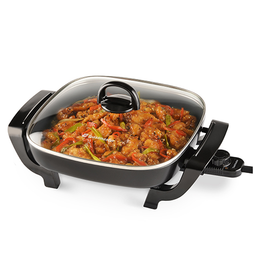 12" Nonstick Electric Skillet w/ Removable Power