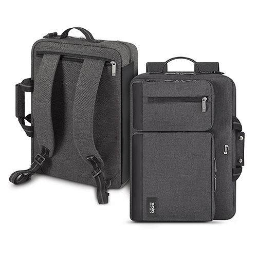 Duane Hybrid Briefcase/Backpack, Black
