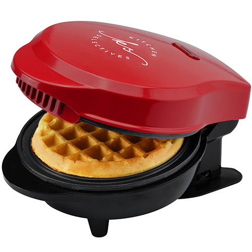 Mini Electric Waffle Maker, Red