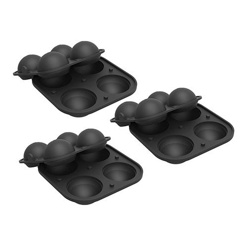 Sphere Ice Mold Set - 3-Pack, Charcoal