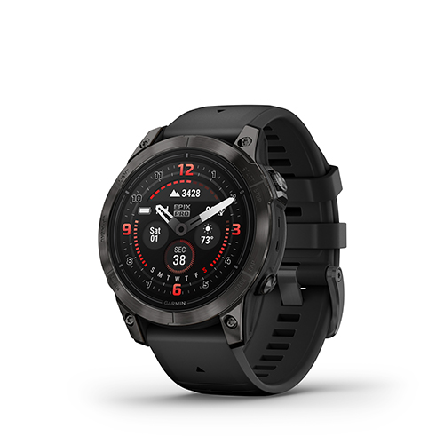 epix Pro (Gen 2) 47mm Smartwatch, Sapphire Ed, Carbon Gray w/ Black Band