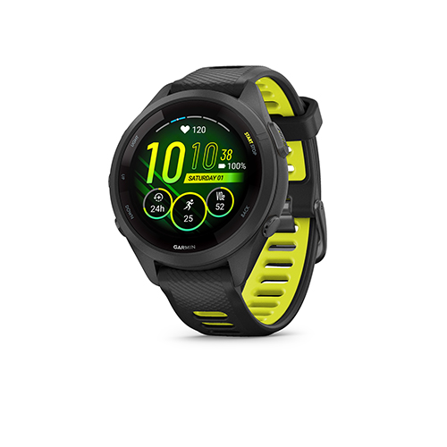 Forerunner 265S Running Smartwatch, Black/Amp Yellow